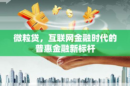 清镇微粒贷，互联网金融时代的普惠金融新标杆