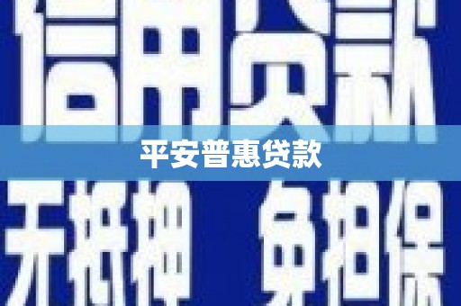 清镇平安普惠贷款