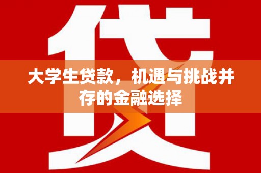 清镇大学生贷款，机遇与挑战并存的金融选择