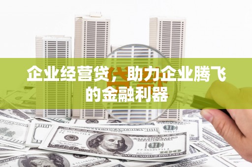 清镇企业经营贷，助力企业腾飞的金融利器