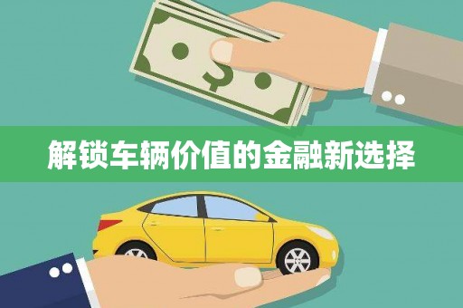 清镇解锁车辆价值的金融新选择