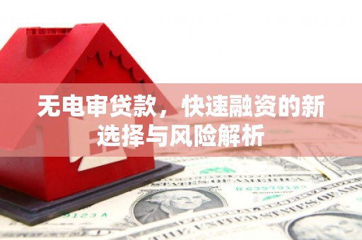 清镇无电审贷款，快速融资的新选择与风险解析