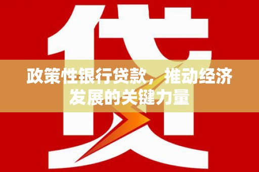 清镇政策性银行贷款，推动经济发展的关键力量