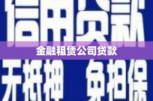 清镇金融租赁公司贷款