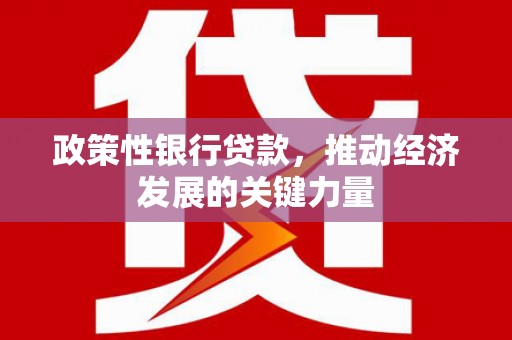 清镇政策性银行贷款，推动经济发展的关键力量