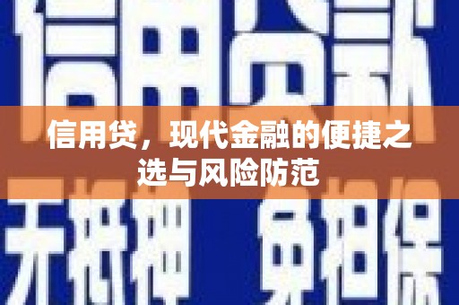 清镇信用贷，现代金融的便捷之选与风险防范