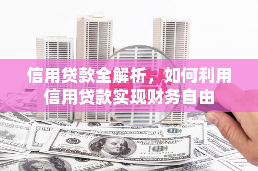 清镇信用贷款全解析，如何利用信用贷款实现财务自由