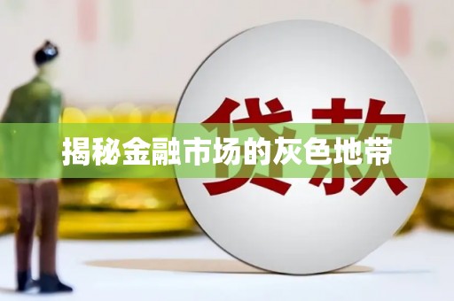 清镇揭秘金融市场的灰色地带