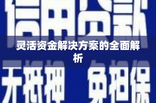 清镇灵活资金解决方案的全面解析